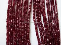 Perles de rubis rouge LONGIDO naturelles facettées