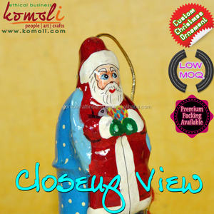 Venta al por mayor Navidad adornos proveedores indio pintado a mano Santa Decoración - Product Image 4