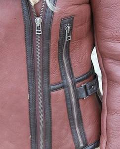 Veste d'hiver en cuir de mouton matelassé pour femme Doublure douce Vêtements d'extérieur chauds et confortables fabriqués au Pakistan - Product Image 5