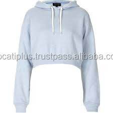 Top corto con capucha y estilo de alta calidad personalizado OEM para mujer ropa deportiva con capucha estampado maternidad talla grande invierno Crop Top Sudadera con capucha - Product Image 4