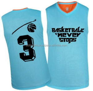 Maillots en maille réversibles de basket-ball de conception de dernière vente chaude personnalisés 100% maillot réversible en maille de poly - Product Image 3