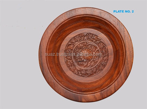 Piatti di <span class=keywords><strong>legno</strong></span> inciso solido Artigianato Piastre di Decorazione, Fatto A Mano di <span class=keywords><strong>Legno</strong></span> <span class=keywords><strong>Nome</strong></span> Rotondo Che Serve Piatti - Product Image 3