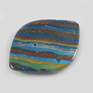 อัญมณีแคลซิลิก้าสีรุ้งธรรมชาติ20X26มม.,อัญมณีรูปทรงแฟนซี2.75 Gms - Product Image 1