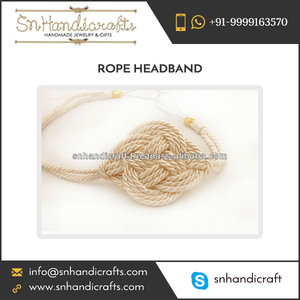 Diadema de algodón trenzado de cuerda de felicidad hecha a mano para compra a granel - Product Image 1