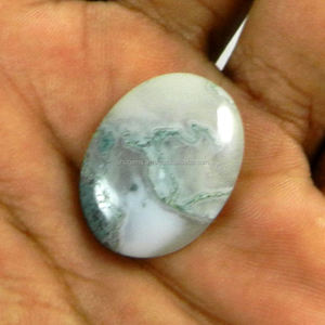 Cabujón de ágata musgo de piedras preciosas naturales sueltas de corte ovalado de 20x26mm de la mejor calidad 3,95 Gms IG1524 - Product Image 3