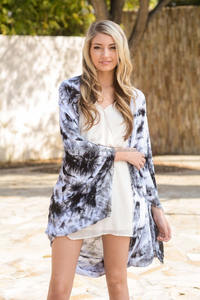 Cool Tie-Dye Dress For Woman's rojo azul y blanco Opciones de color - Product Image 4