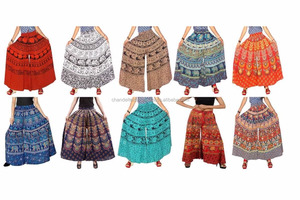 กางเกงปาลาซโซพิมพ์ลายมันดาลา กางเกงขาบานสไตล์ยิปซี ฮิปปี้ สำหรับผู้หญิง ผ้าฝ้าย ใส่เล่นโยคะ หรือเต้นรำ สไตล์อัฟกานิ - Product Image 2