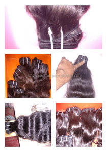 Cabello humano Remy indio rizado natural 100%, extensión de cabello Remy de calidad libre de enredos y desprendimiento. Cabellos indios sin procesar - Product Image 2