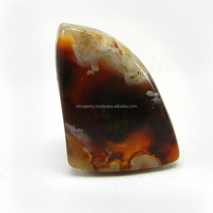 Opale de feu mexicain naturelle, pierre précieuse irrégulière, 22x35mm, 37.5 carats, IG3333, livraison gratuite - Product Image 2