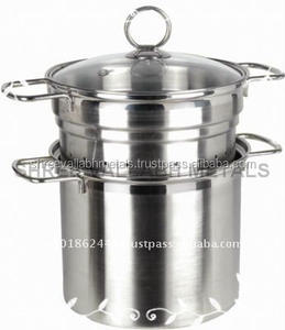 Ensemble multi-pots en acier inoxydable au design moderne avec couvercle en acier inoxydable - Product Image 5