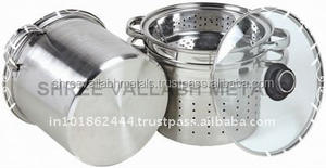 Cuiseur à pâtes avec couvercle en acier inoxydable, ustensiles de cuisine professionnels - Product Image 4