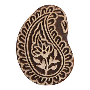 Vintage Floral <b>Wooden</b> Printing Blocks Pattern on Fabric for Embroidery - Product Image 1