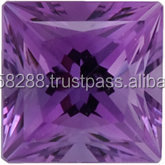 พลอยอเมทิสต์บราซิลธรรมชาติขนาด10*10มม. อัญมณีทรงสี่เหลี่ยมแบบหลวม - Product Image 2