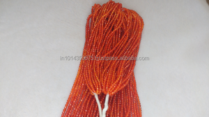 Cuentas Redondas Facetadas de Cornalina Naranja Natural AAA de 2 mm, Coszcalt Exports India - Product Image 5