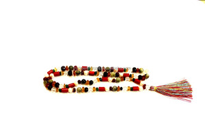 สร้อยคอ108เงินสเตอร์ลิง925แบบโบฮีเมียน, สร้อยคอสไตล์โบฮีเมียนได้รับการรับรองจากบุคคลภายนอก9อัญมณีผูกเป็นของขวัญแต่งงานไข่มุก - Product Image 3