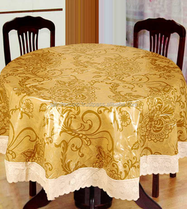 Mantel de algodón y poliéster respetuoso con el medio ambiente Mantelería de poliéster grande Fabricante de caminos de mesa en la India. - Product Image 6