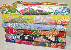 Mezcla al por mayor juego de 12 piezas lote Tropical Kantha edredón indio Tropicana Kantha cama cubierta - Product Image 5