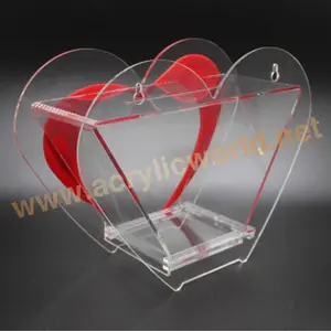 Customized Durable clear lockable acrylic charity donation box plexiglass ballot box storage container acrylic charity box/donation box