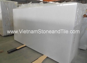 Haute qualité Vietnam neige pur blanc Calcite marbre grandes dalles 16mm moderne extérieur mur décoration de sol poli hôtel bâtiment - Product Image 3