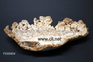 Onyx Natural Tallado a mano Borde crudo Irregular Forma libre Cuencos - Product Image 2