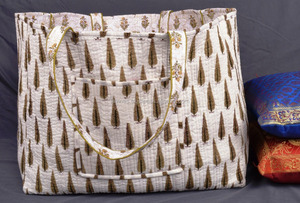 Premium Quality Lightweight Embroidery Bohemian Style Durable <b>Canvas</b> Tote <b>Bag</b> <b>for</b> <b>Women</b> Inner Pocket Shoulder Strap <b>for</b> Office - Product Image 3