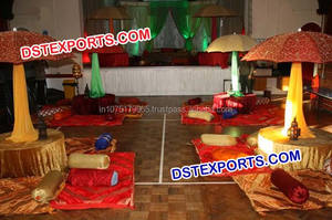 Parapluie suspendu indien pour mariage, 1 pièce, décoration de mariage, Rajasthani, fabrication - Product Image 6