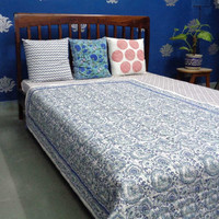Couettes écologiques modernes imprimées au bloc, 100 % coton, faites à la main, motif marocain, taille double, vente chaude directe usine