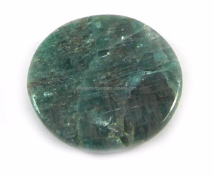ธรรมชาตินีออน Apatite Cabochon 4.78 Gms รอบ22มิลลิเมตรพลอยหลวมสำหรับการทำเครื่องประดับ - Product Image 2