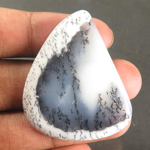 Pierre précieuse en agate dendritique naturelle à 100%, cabochon - Product Image 6