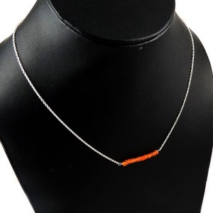 Collar de Plata de Ley con Dije de Cornalina Naranja Impecable y Cadena de Caja, Estilo Bohemio para Mujeres y Niñas - Product Image 6