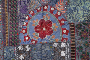 Tapiz Sari de hilo metálico bordado de fabricante - Product Image 3