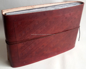 หนังควายแท้สลักลายนูนสมุดงานทำมือกระดาษดีไซน์หรูหราของขวัญส่วนตัวแบบมืออาชีพไดอารี่สำนักงาน - Product Image 1