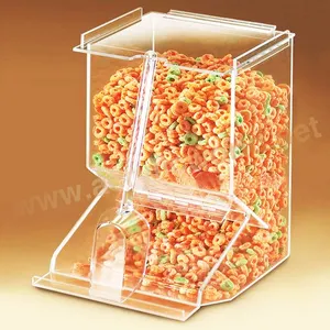 Caja de exhibición de acrílico para caramelos, contenedor de mostrador de Lucite