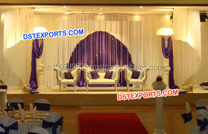 Lo último en muebles de boda, conjunto de sofás de boda asiáticos, conjunto de sofás de boda de diseño de dos plazas baratos para eventos, fabricantes de sofás de novia y novio - Product Image 4