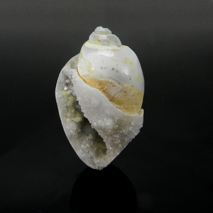 Pierre précieuse naturelle Ishu Gems Designer, coquille Druzy, 24x43mm, 17,16 g, en vrac, identique à l'image - Product Image 2