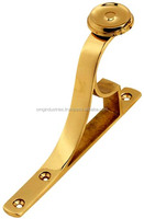 OMG Industries Designer Support de suspension de tringle à rideau durable Support triangulaire élégant en métal/acier/fer pour rideau de poteau en laiton