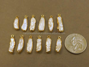 จี้มุกบิวะพร้อมชุดฝาชุบทองเครื่องประดับทำจากอัญมณี - Product Image 2