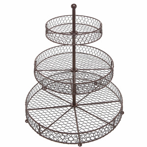 3-Tier Countertop Metal Fruit <b>Vegetable</b> Basket Holder Iron Household Organizer Decorative Bowl <b>Stand</b> Kitchen Home Storage basket - Product Image 1