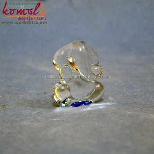 รูปปั้นพระพิฆเนศคริสตัลสไตล์ย้อนยุครูปปั้นแก้วใสรูปปั้นสำหรับตกแต่งบ้านลวดลายสี - Product Image 3
