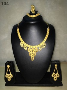 Collar de Oro africano para compromiso, fiesta de boda o aniversario, joyería de oro amarillo - Product Image 1