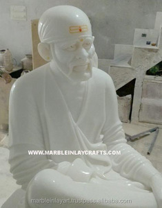 Pure White Sai Baba Marble Statues - Product Image 1