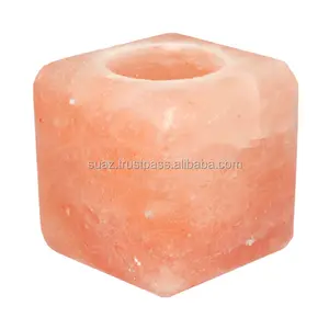 <b>Square</b> Salt <b>Candle</b> Holders , Cube Shape Himalayan Salt <b>Candle</b> Holder , Himalayan Salt Rock <b>Candle</b> Holders - Product Image 1