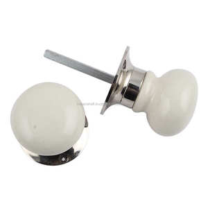 Poignée d'armoire faite à la main en céramique crème mortaise Design Vintage tiroir commode Lot poignée de porte d'armoire vente en gros - Product Image 3