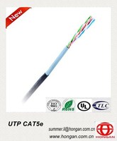Cable UTP de cobre sólido Cat6a/Cat5e con certificación UL, cable de conexión Ethernet de 23AWG, cable de red con chaqueta de PVC, longitud de 1000 pies