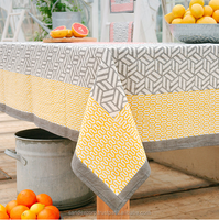 Nappe à carreaux teints en fil, imperméable, faite à la main, style et couleur personnalisés, vente en gros en Inde