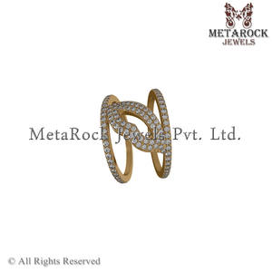 14K ทองปูเพชรออกแบบแหวนคอลเลกชัน - Product Image 3