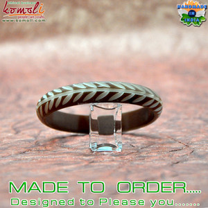 บางใบแกะสลักขายส่งเครื่องประดับวินเทจแกะสลักสร้อยข้อมือและกำไล - Product Image 2