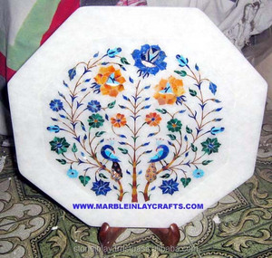 Plaque de marbre incrustée de styliste - Product Image 1