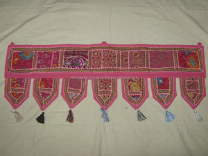 Cortina Decorativa para Ventana, Puerta o Pared, Estilo Indio, de Algodón Vintage, Bordado Multicolor, con Espejo - Product Image 5