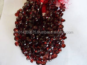 Cuentas de Granate Hessonita con Facetas en Forma de Corazón, Color Rojo, para la Elaboración de Joyas - Product Image 4